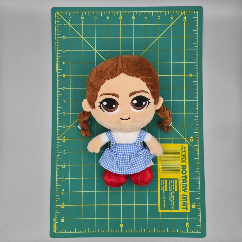 Jazwares The Wizard of Oz Dorothy Gale Plush Stuffed Toy Blue Gingham Dress Red